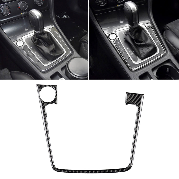 Volkswagen Golf 7 (2013-2017) Carbon Fibre Gear Shift Panel Decorative Wrap with Start/Stop Cutout, Left-Hand Drive