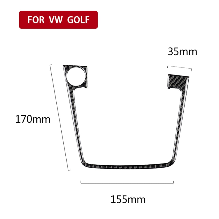 Volkswagen Golf 7 (2013-2017) Carbon Fibre Gear Shift Panel Decorative Wrap with Start/Stop Cutout, Left-Hand Drive
