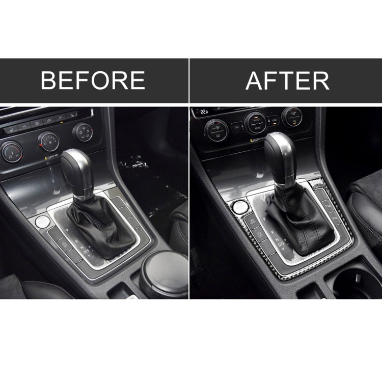 Volkswagen Golf 7 (2013-2017) Carbon Fibre Gear Shift Panel Decorative Wrap with Start/Stop Cutout, Left-Hand Drive