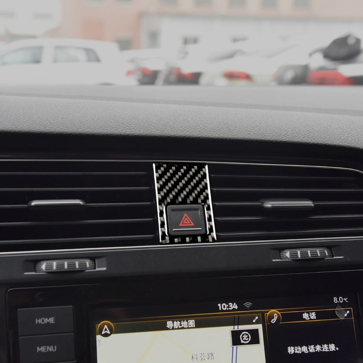 Carbon Fibre Accent Sticker for VW Golf 7 Emergency Light Frame (2013-2017, Left-Hand Drive)