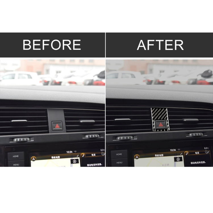 Carbon Fibre Accent Sticker for VW Golf 7 Emergency Light Frame (2013-2017, Left-Hand Drive)