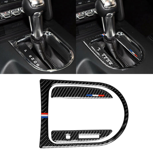 3-Piece Union Flag Carbon Fibre Gearstick Panel Trim for 2015-2017 Ford Mustang Left Drive