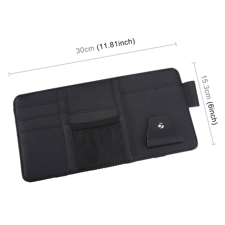 Universal Car Sun Visor Tissue Box and CD Organiser with PU Leather Protection