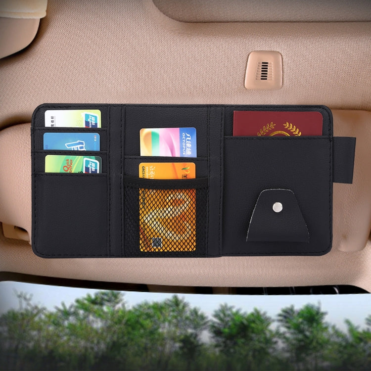 Universal Car Sun Visor Tissue Box and CD Organiser with PU Leather Protection