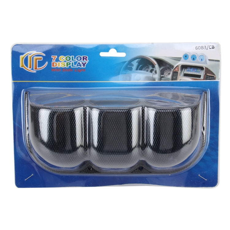 60mm Triple Gauge Pod Holder for Car Dashboard - Premium Carbon Meter Mount for Enhanced Vehicle Performance Monitoring