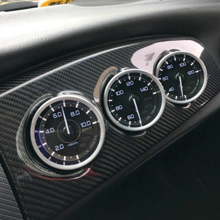 60mm Triple Gauge Pod Holder for Car Dashboard - Premium Carbon Meter Mount for Enhanced Vehicle Performance Monitoring
