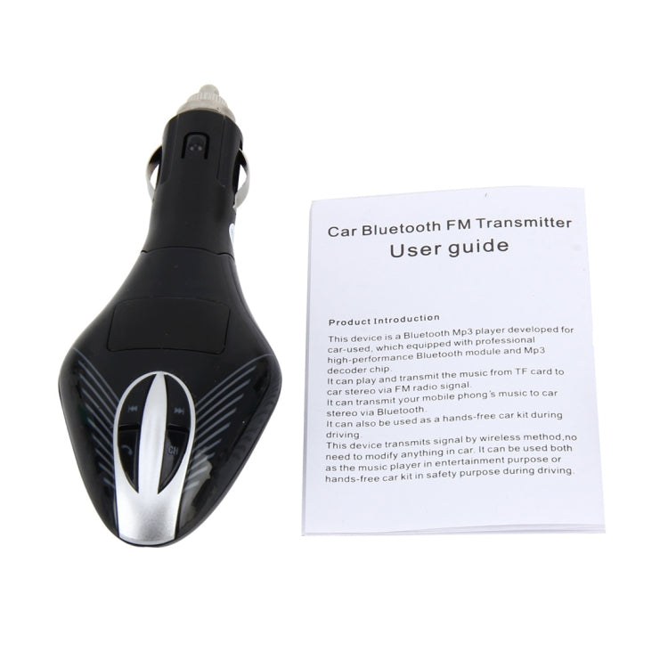 V7 Wireless Car MP3 Bluetooth Stereo Music Player Full Frequent FM Transmitter Car Charger Adapter with USB Port Digital Display Support U Disk and TF Card Bluetooth Headset for Mobile Phone