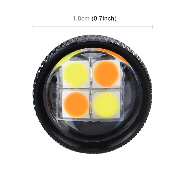 2 PCS Car Auto DC 12V 5W 350LM 1157/BAY15D/P21/5W 3030 16-LED Bulbs Turn Lamp Backup Light, White + Yellow