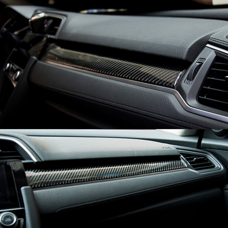 Sleek Carbon Fibre Gear Shift Panel Trim Decals for Honda Civic 10th Gen (2016-2019) - Set of 3