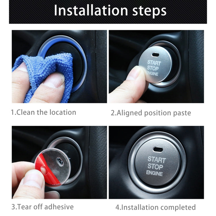 3D Aluminium Alloy Engine Start/Stop Button Accent Trim for Mazda