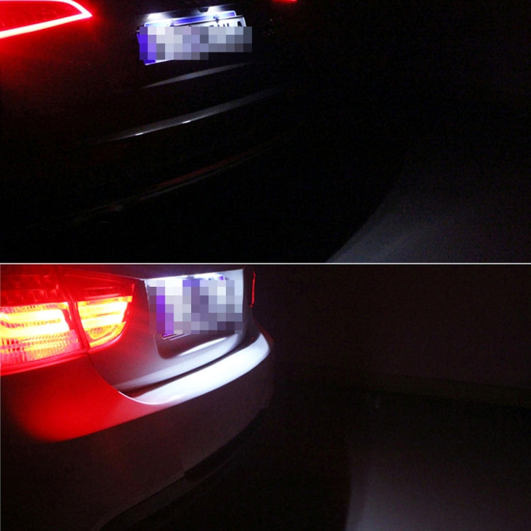 2 PCS DC 12V 2W 120LM 6000K LED License Plate Light 18-SMD 3528 Bulbs Lamps for Honda JAZZ(FIT) 02-17, Odyssay 08-17, Stream 01-05, CR-V 07-17