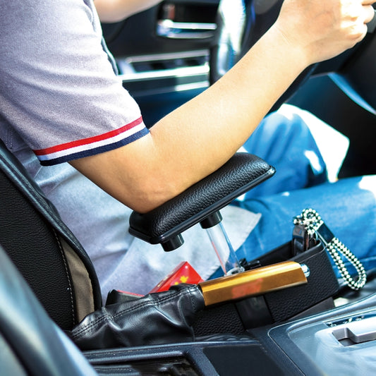 Versatile Car Seat Gap Organiser with Elbow Support and Stylish PU Leather Finish