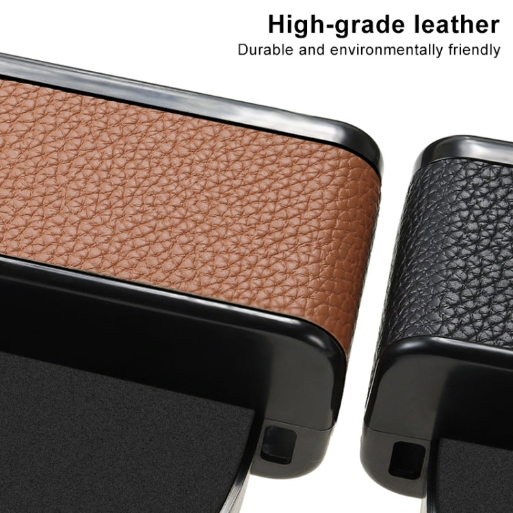 Versatile Car Seat Gap Organiser with Elbow Support and Stylish PU Leather Finish