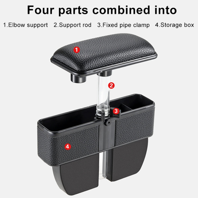 Versatile Car Seat Gap Organiser with Elbow Support and Stylish PU Leather Finish