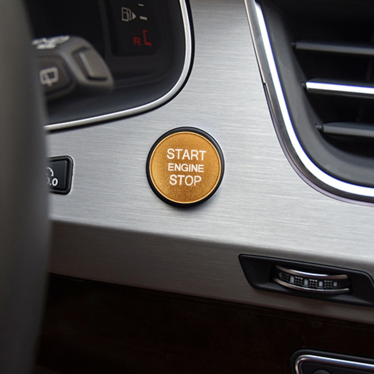 Sleek Aluminium Alloy Engine Start Key Trim for Audi - Effortless Peel & Stick Upgrade