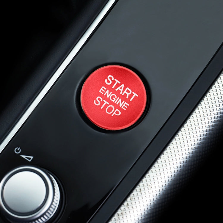 Sleek Aluminium Alloy Engine Start Key Trim for Audi - Effortless Peel & Stick Upgrade