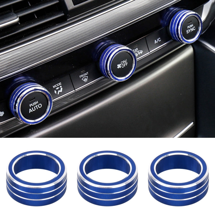 Set of 3 Stylish Metal Climate Control Knobs for Honda Accord 10th Gen