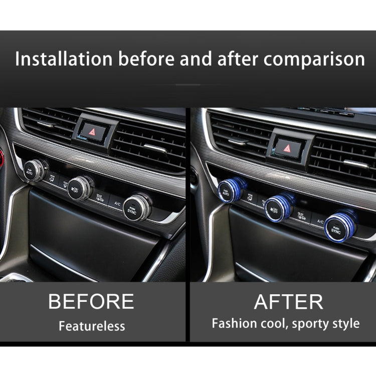 Set of 3 Stylish Metal Climate Control Knobs for Honda Accord 10th Gen