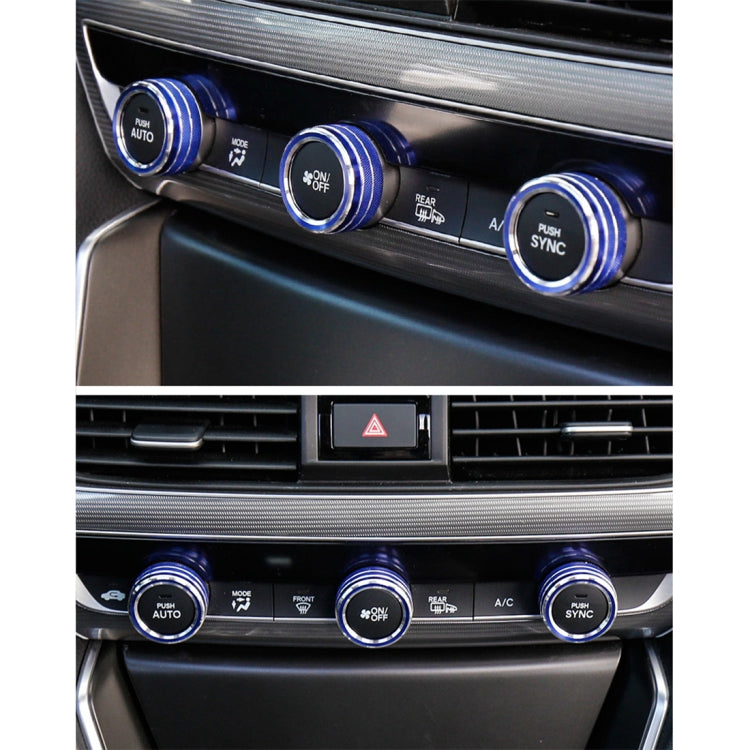 Set of 3 Stylish Metal Climate Control Knobs for Honda Accord 10th Gen