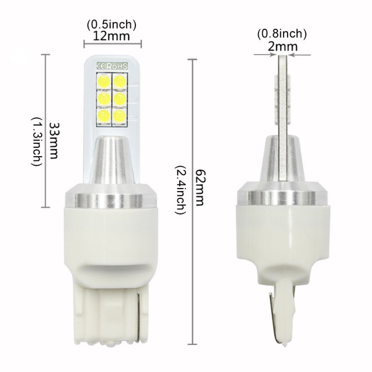 2 PCS T20 / 7440 12W 330LM Car Auto Turn Light Reversing Lights 12LEDs SMD-3030 Lamps, DC 12V-24V