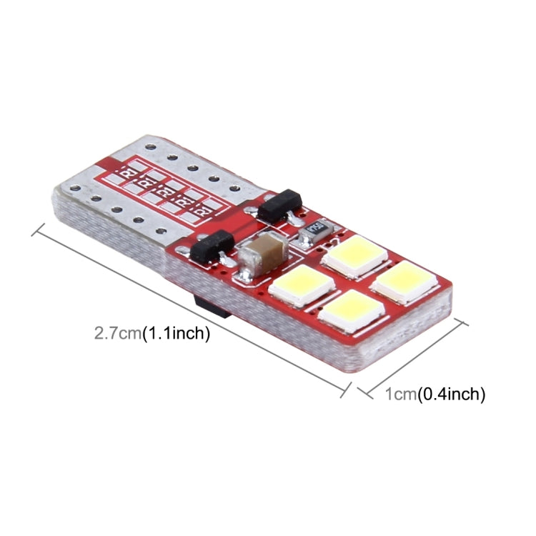 2 PCS T10 3W 300 LM 6000K Constant Current Car Clearance Light with 8 SMD-2835 Lamps, DC 9-18V