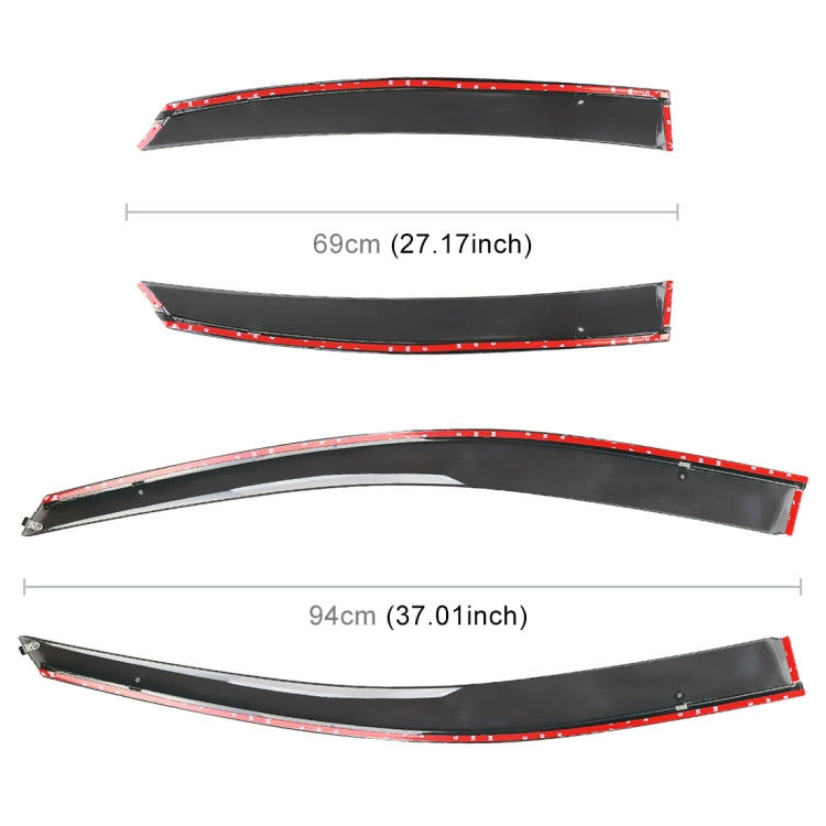 4 PCS Window Sunny Rain Visors Awnings Sunny Rain Guard for Ford Focus 2005-2011 Version Classic Style Sedan