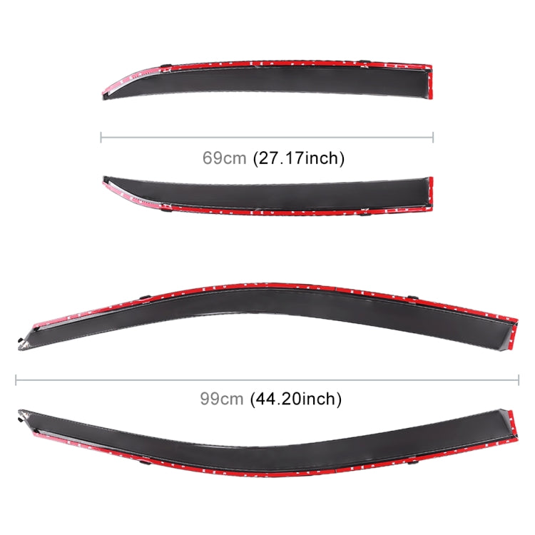 4 PCS Window Sunny Rain Visors Awnings Sunny Rain Guard for Toyota Corolla 2007-2013 Version, For Toyota Corolla 2007-2013