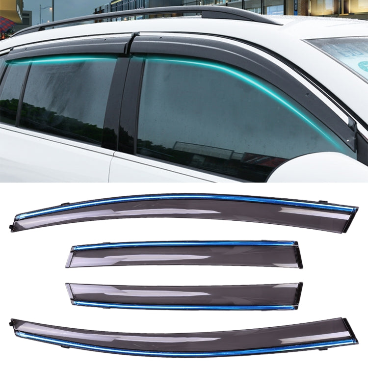 4 PCS Window Sunny Rain Visors Awnings Sunny Rain Guard for Honda Fit 2008-2013 Version Second Generation Hatchback, For Honda Fit 2008-2013