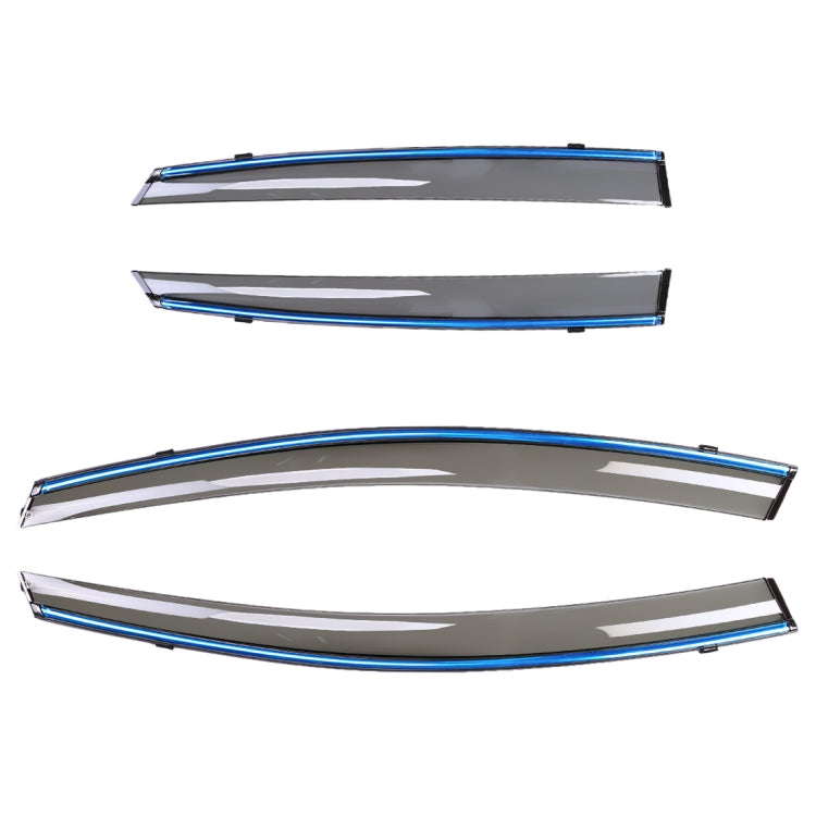 4 PCS Window Sunny Rain Visors Awnings Sunny Rain Guard for Ford Fiesta 2010-2018 Version Sedan, For Ford Fiesta 2010-2018