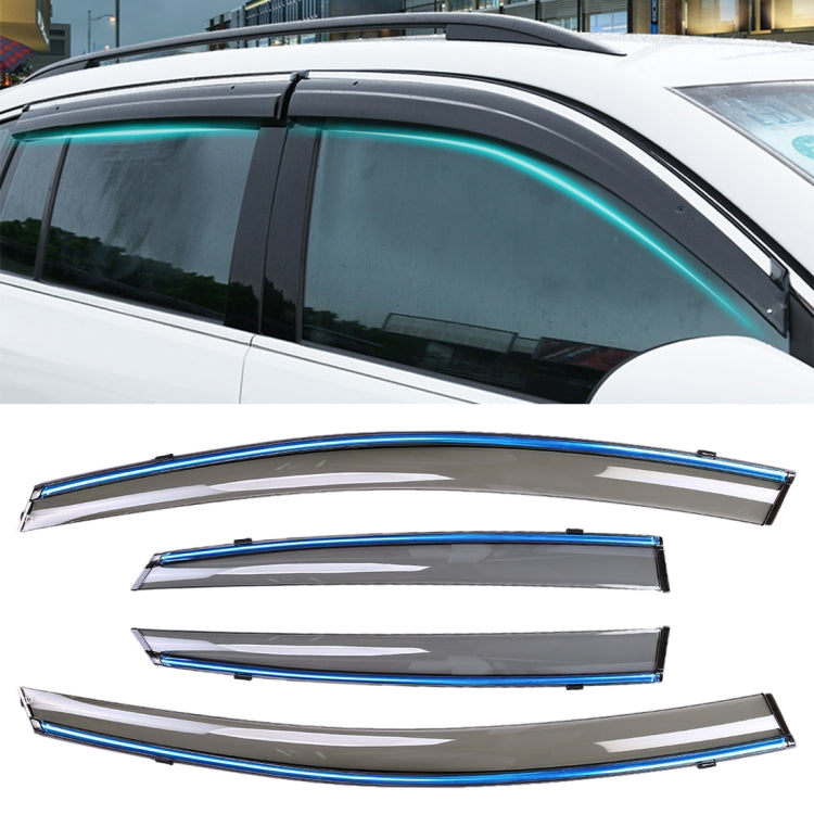 4 PCS Window Sunny Rain Visors Awnings Sunny Rain Guard for Ford Fiesta 2010-2018 Version Sedan, For Ford Fiesta 2010-2018