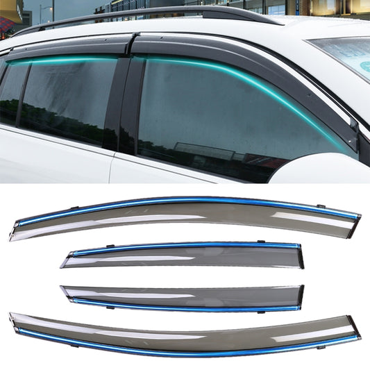 4 PCS Window Sunny Rain Visors Awnings Sunny Rain Guard for Ford Fiesta 2010-2018 Version Sedan, For Ford Fiesta 2010-2018