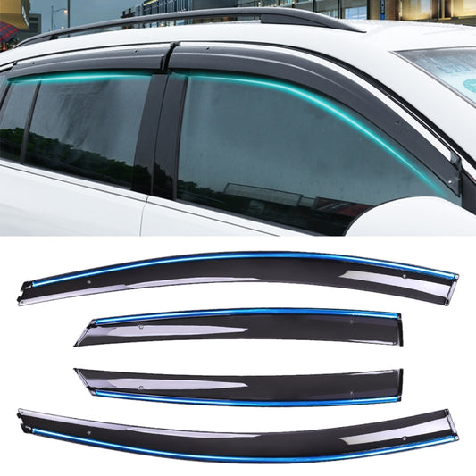 4 PCS Window Sunny Rain Visors Awnings Sunny Rain Guard for Ford Focus 2012-2018 Version Sedan, For Ford Focus 2012-2018(Sedan)