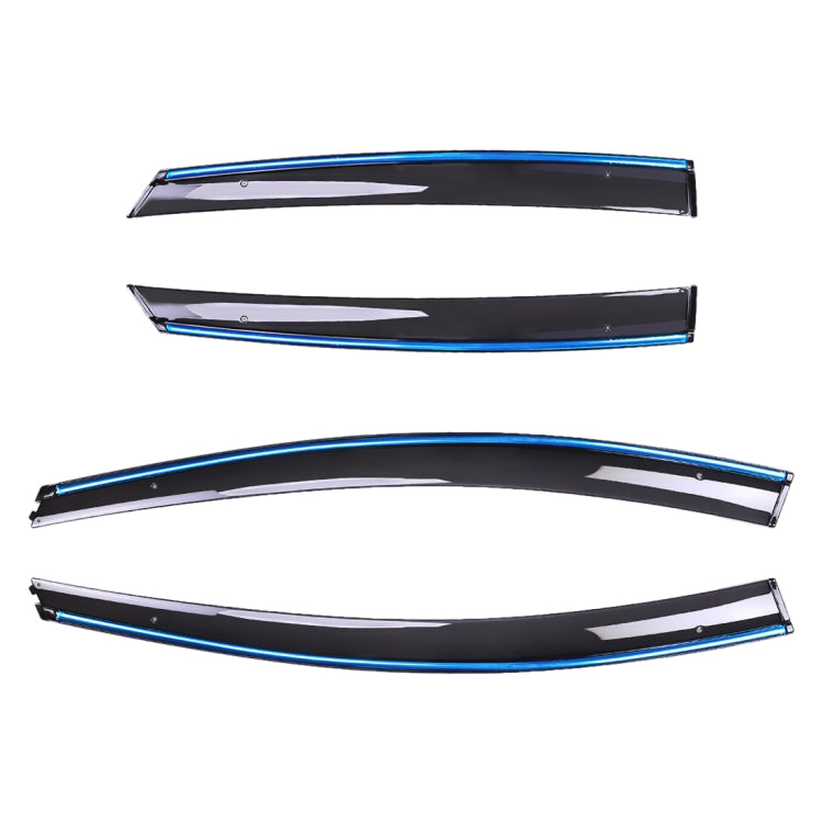 4 PCS Window Sunny Rain Visors Awnings Sunny Rain Guard for Ford Focus 2012-2018 Version Sedan, For Ford Focus 2012-2018(Sedan)