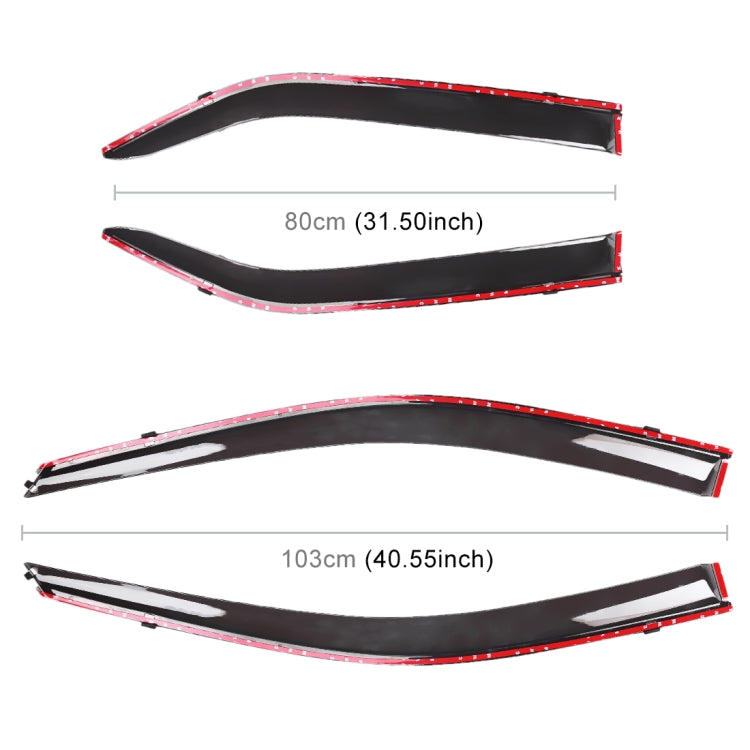 4 PCS Window Sunny Rain Visors Awnings Sunny Rain Guard for Toyota Camry 2012-2017 Version Seventh Generation, For Toyota Camry 2012-2017