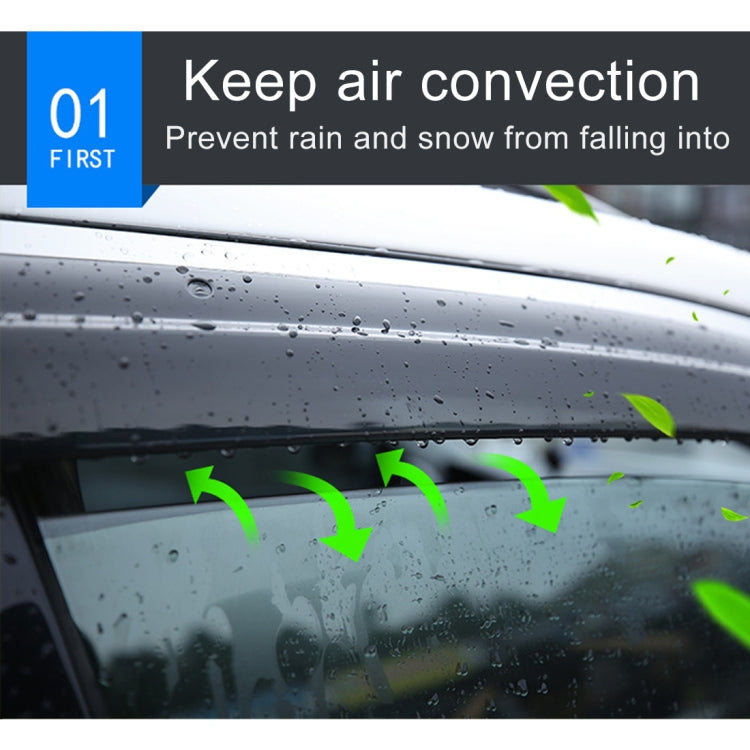4 PCS Window Sunny Rain Visors Awnings Sunny Rain Guard for Toyota Camry 2012-2017 Version Seventh Generation, For Toyota Camry 2012-2017