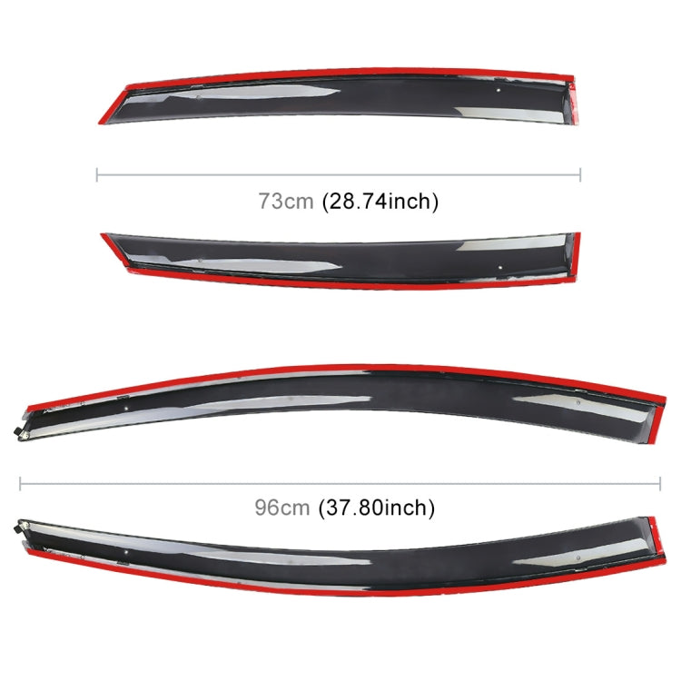 4 PCS Window Sunny Rain Visors Awnings Sunny Rain Guard for Honda Fit 2014-2018 Version Third Generation Hatchback, For Honda Fit 2014-2018