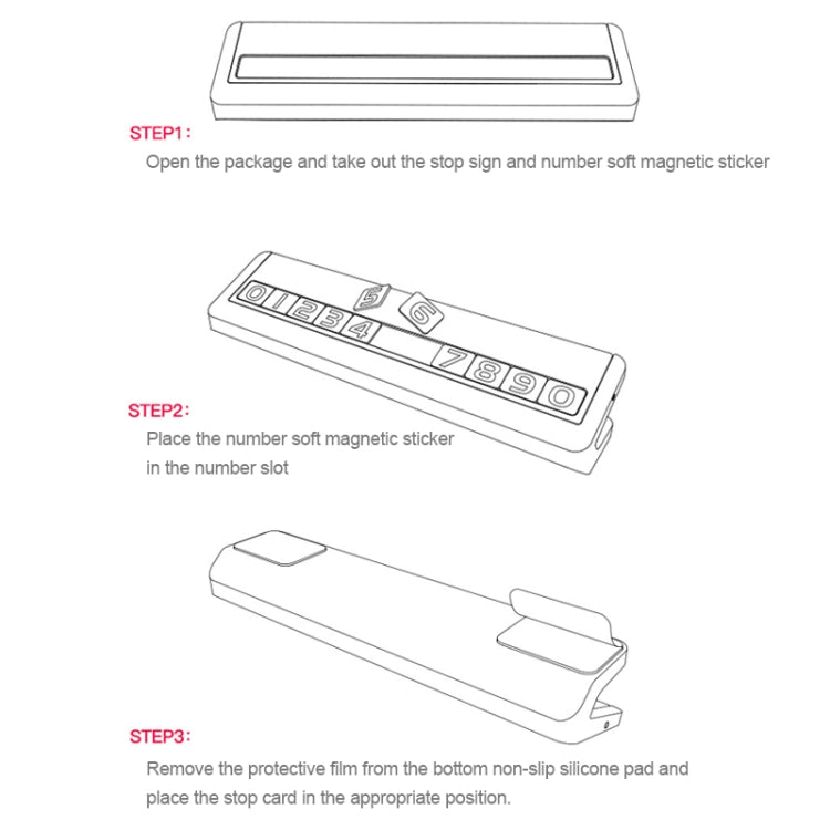 Stylish Magnetic Temporary Parking Card for Your Car