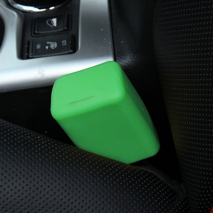 Safe Rubber Car Seat Belt Clips Locking Buckles Protective Cover, Green, Blue, Red, Yellow, Black, Orange
