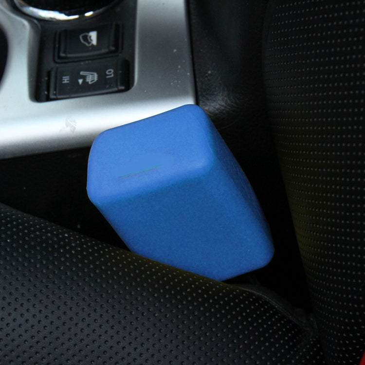 Safe Rubber Car Seat Belt Clips Locking Buckles Protective Cover, Green, Blue, Red, Yellow, Black, Orange
