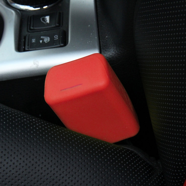 Safe Rubber Car Seat Belt Clips Locking Buckles Protective Cover, Green, Blue, Red, Yellow, Black, Orange