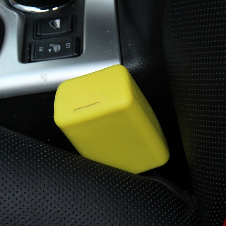 Safe Rubber Car Seat Belt Clips Locking Buckles Protective Cover, Green, Blue, Red, Yellow, Black, Orange