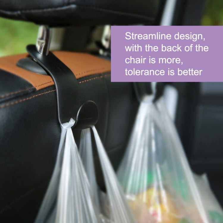 Set of 2 Car Backseat Organiser Hooks - 1.5kg Capacity for Your Bags and Accessories