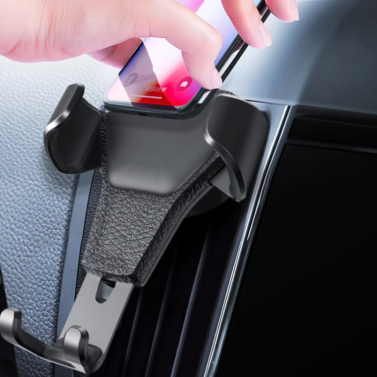 Lush Litchi-Textured Gravity Car Phone Holder