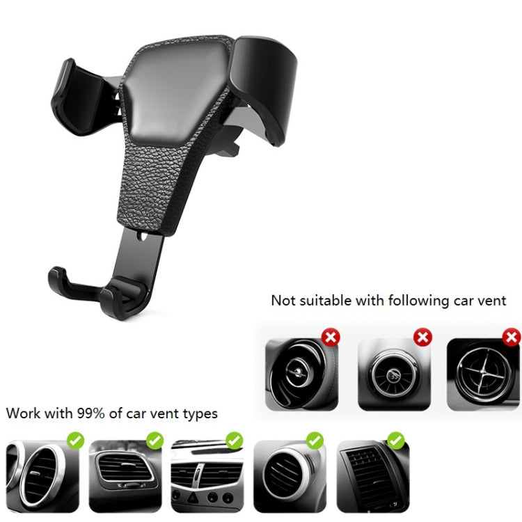 Lush Litchi-Textured Gravity Car Phone Holder