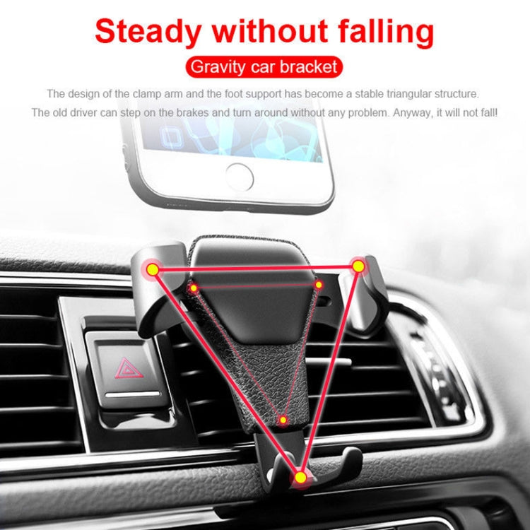 Lush Litchi-Textured Gravity Car Phone Holder