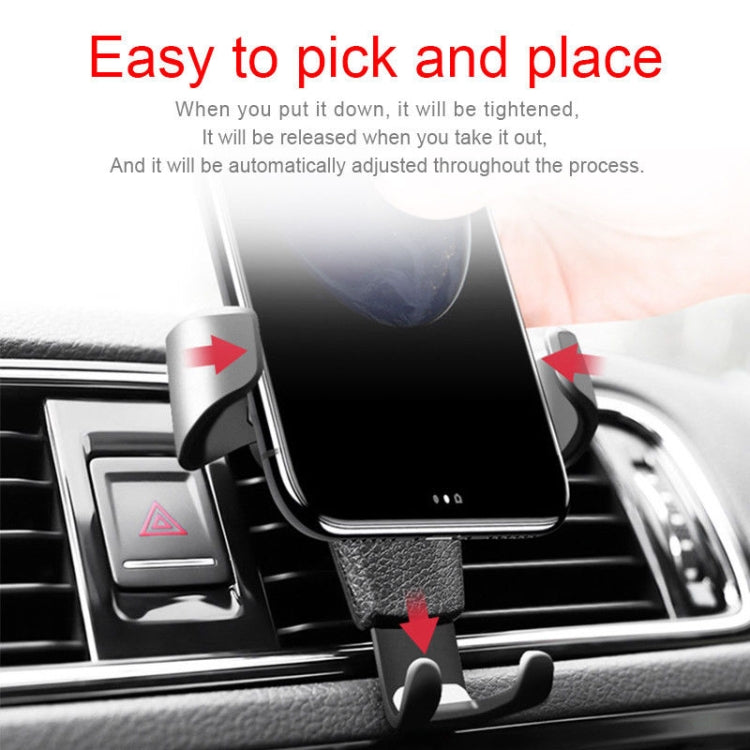 Lush Litchi-Textured Gravity Car Phone Holder