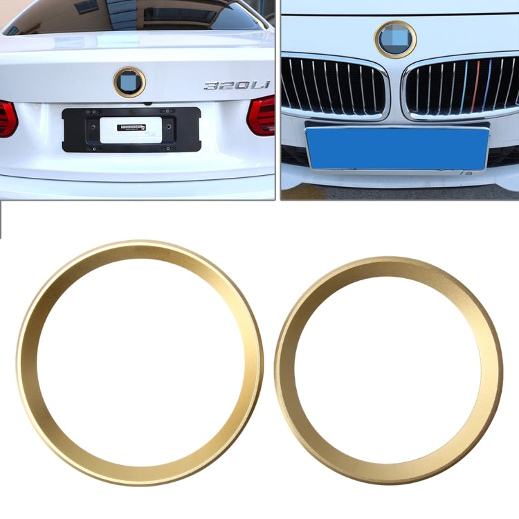 Zinc Alloy Emblem Trim Ring Set for BMW 3 Series - 2 Stylish Steering Wheel Decorations