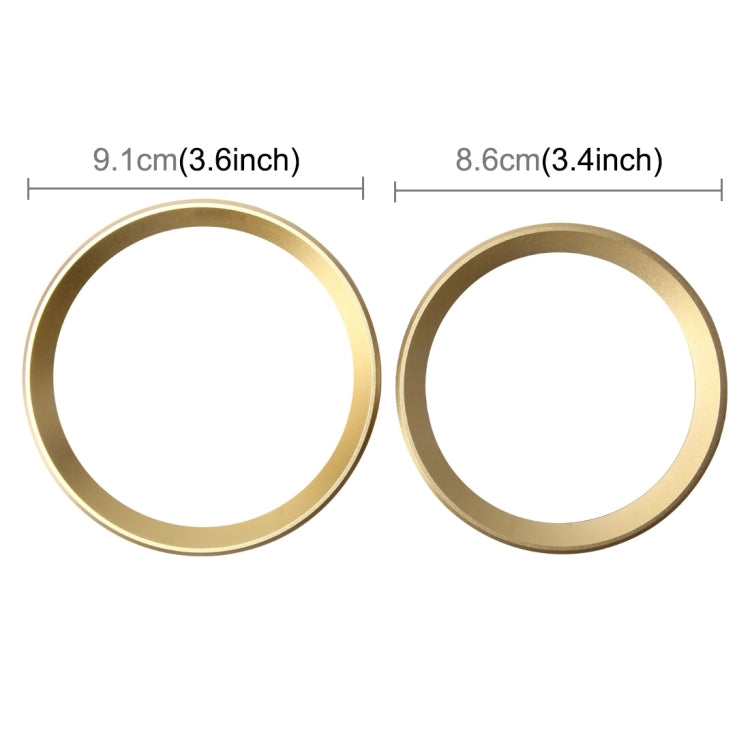 Zinc Alloy Emblem Trim Ring Set for BMW 3 Series - 2 Stylish Steering Wheel Decorations