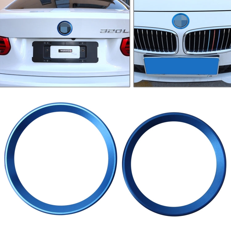 Zinc Alloy Emblem Trim Ring Set for BMW 3 Series - 2 Stylish Steering Wheel Decorations