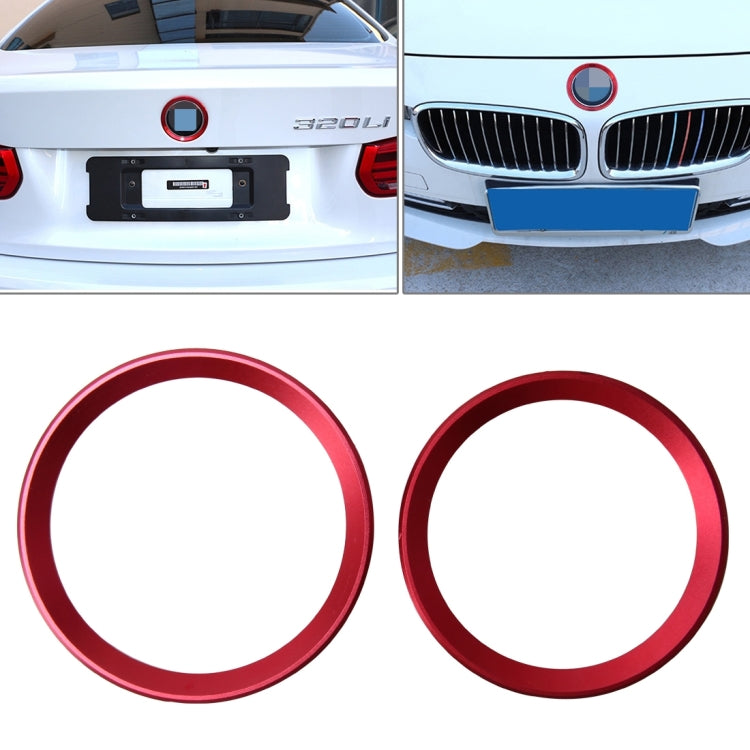 Zinc Alloy Emblem Trim Ring Set for BMW 3 Series - 2 Stylish Steering Wheel Decorations
